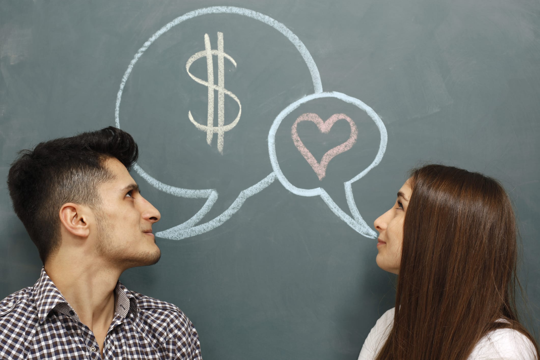 chalkboard speech bubbles