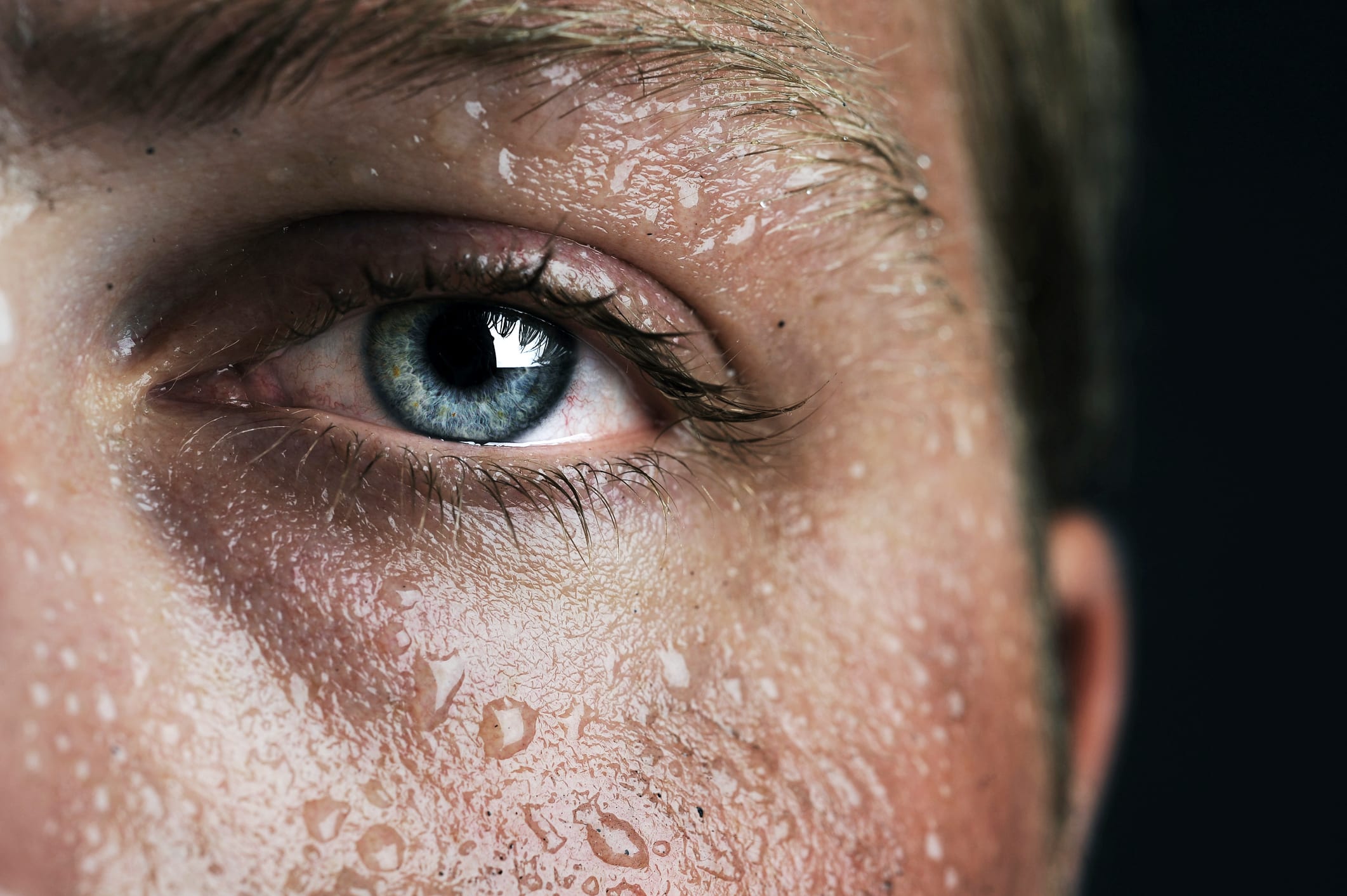 person sweating
