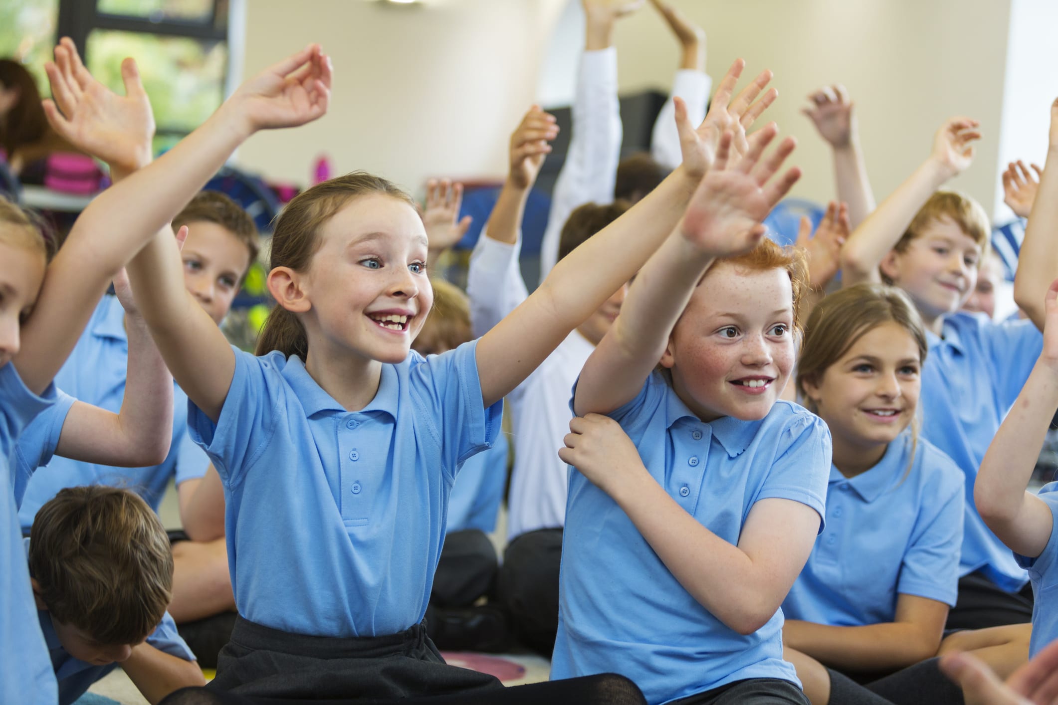 kids in school uniforms