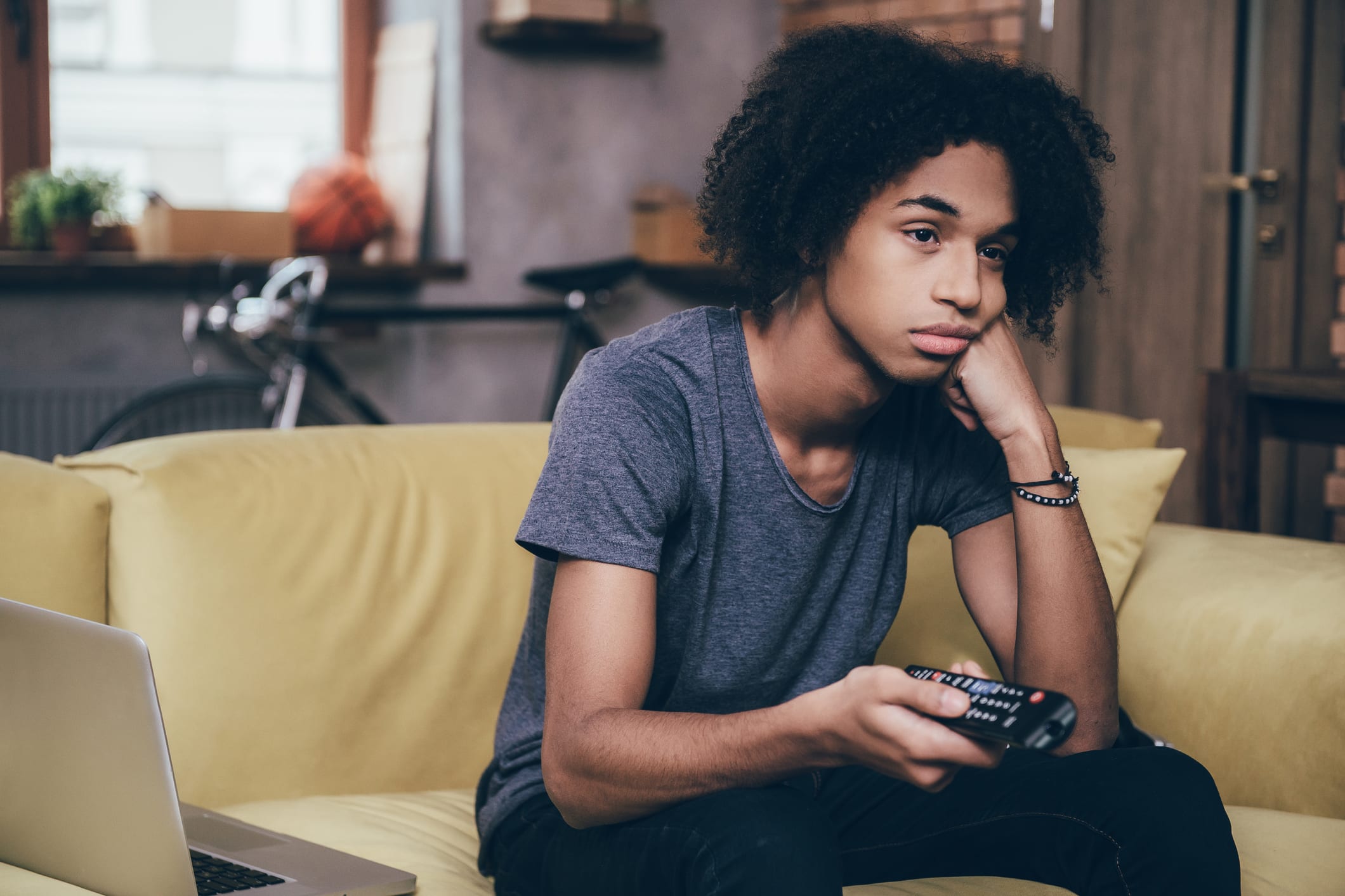 Teen Watching TV