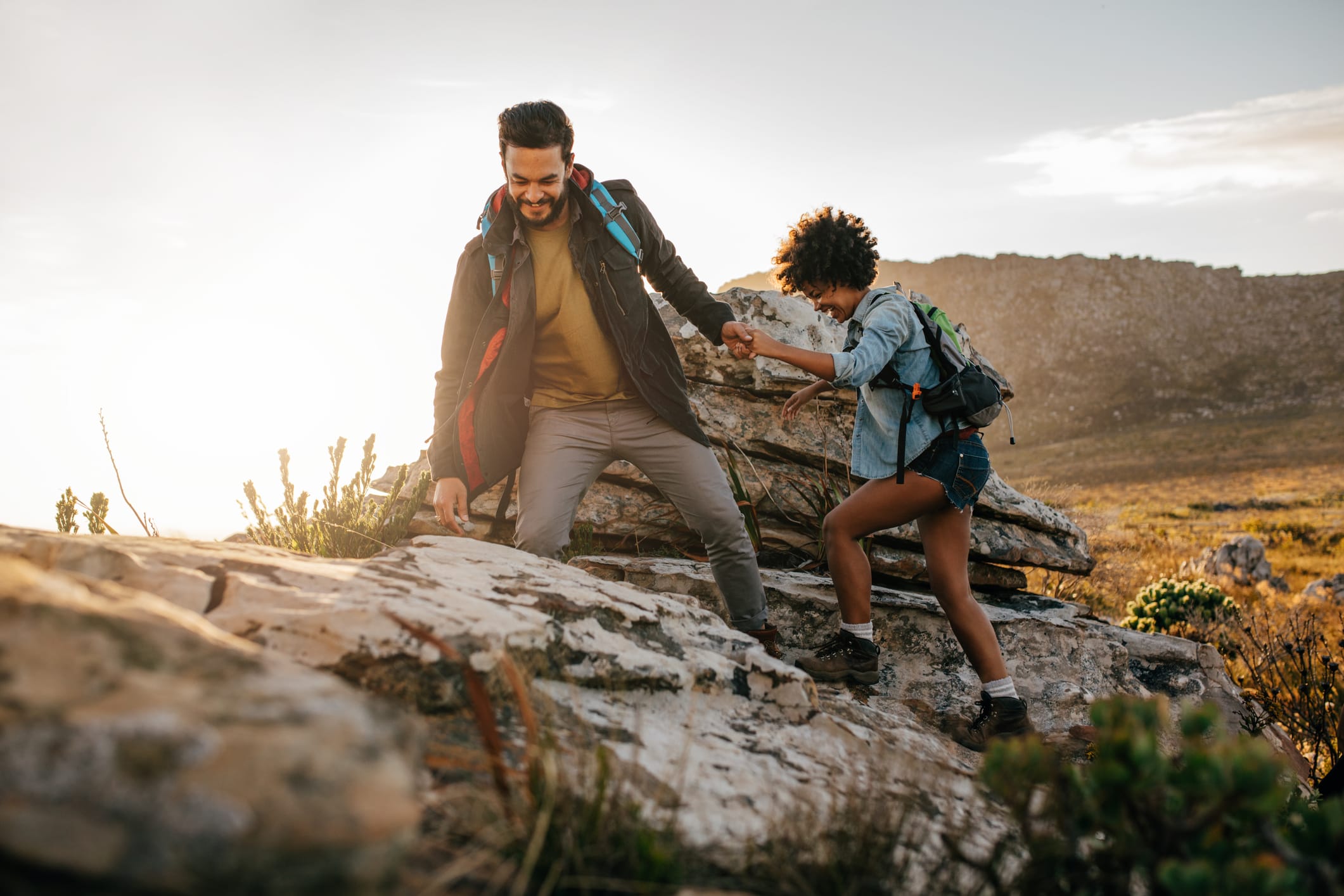 Couple Hiking Together