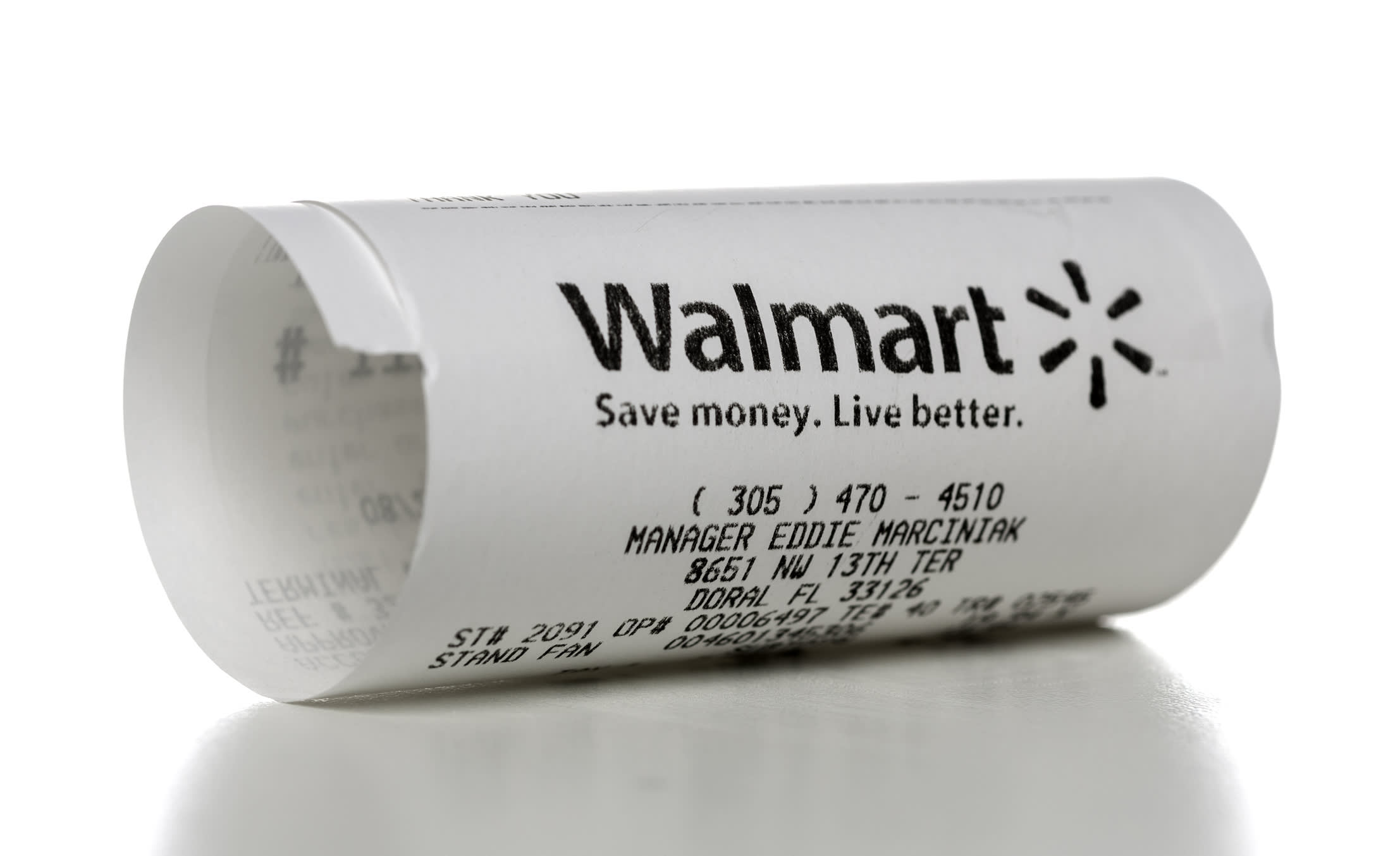 Walmart receipt
