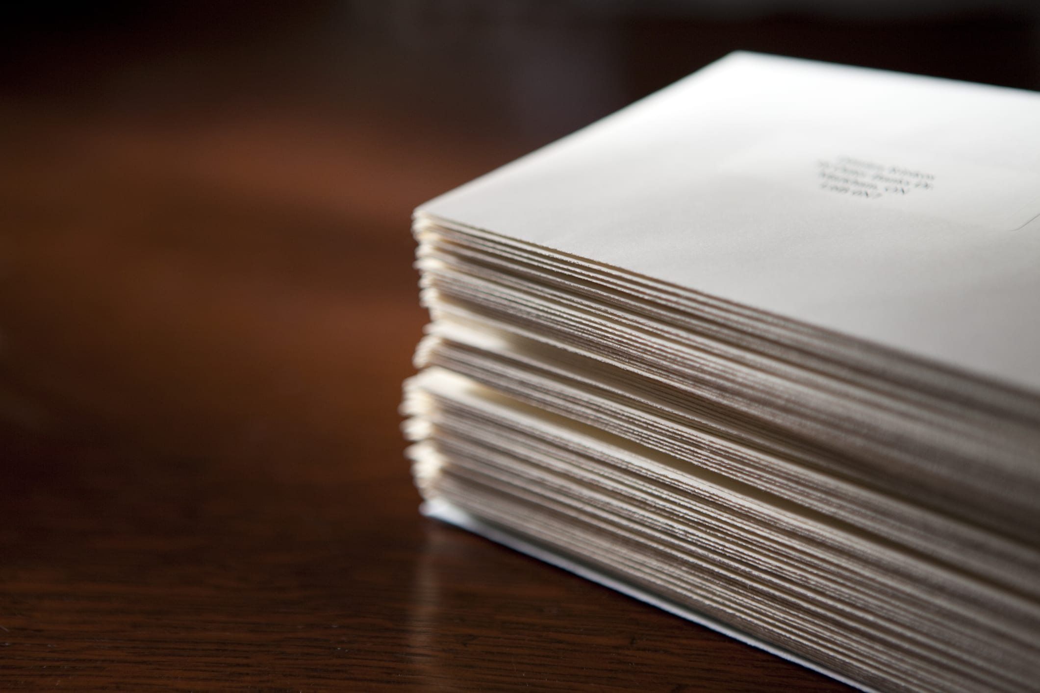 stack of invitations