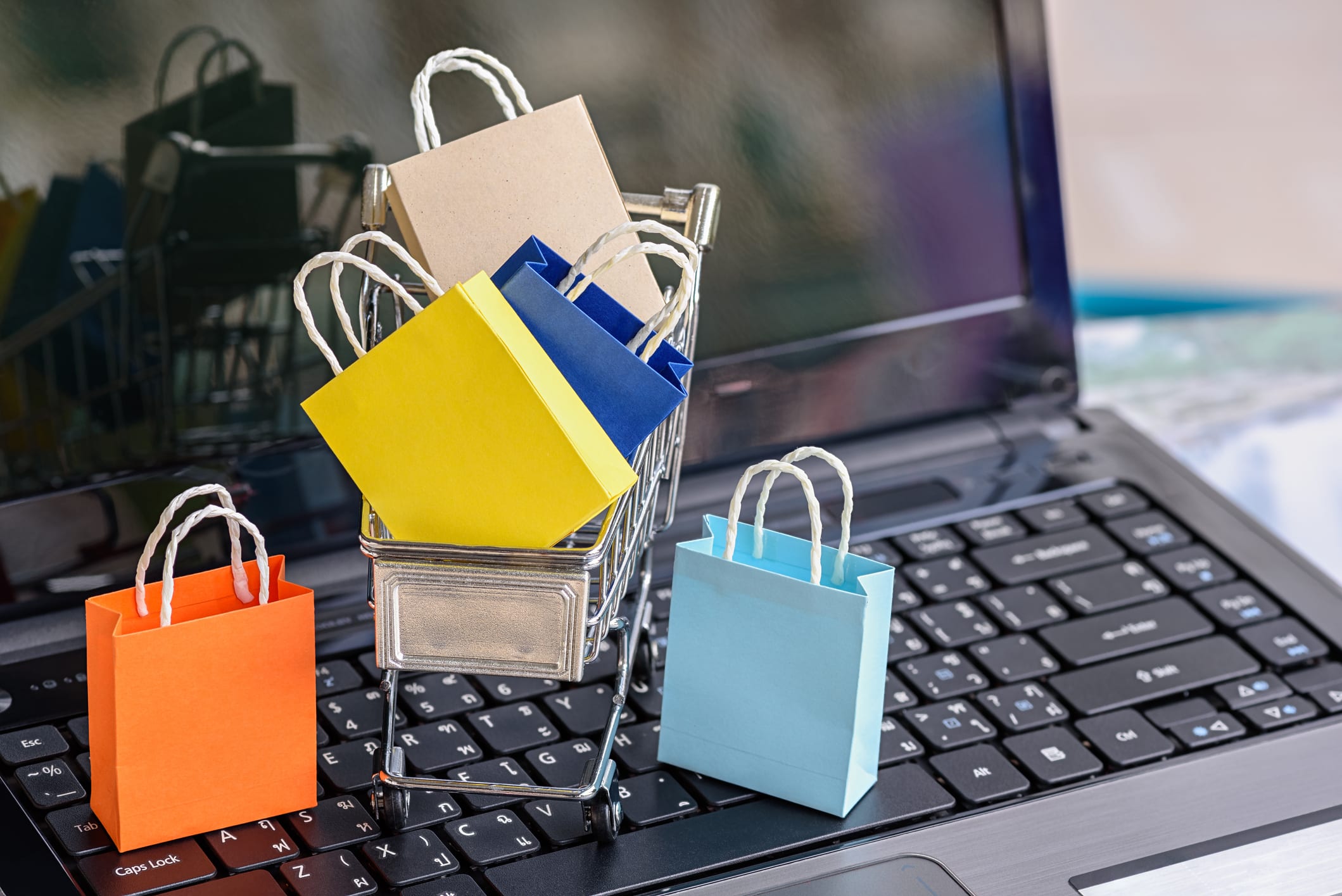 mini colorful shopping bags