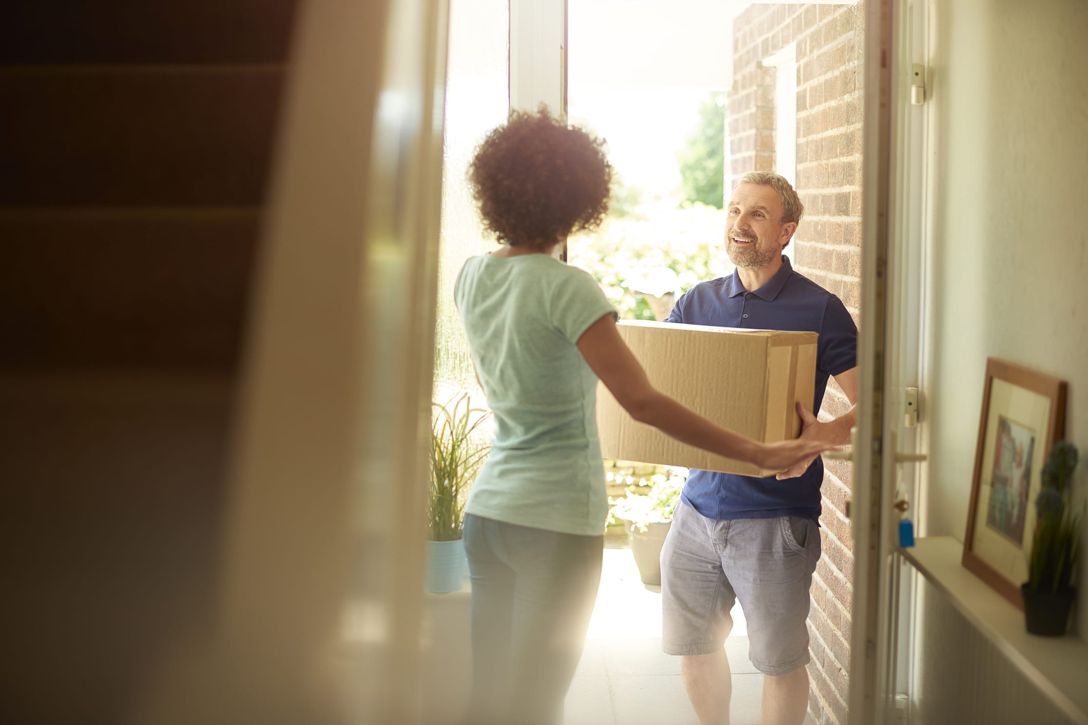 man delivering box