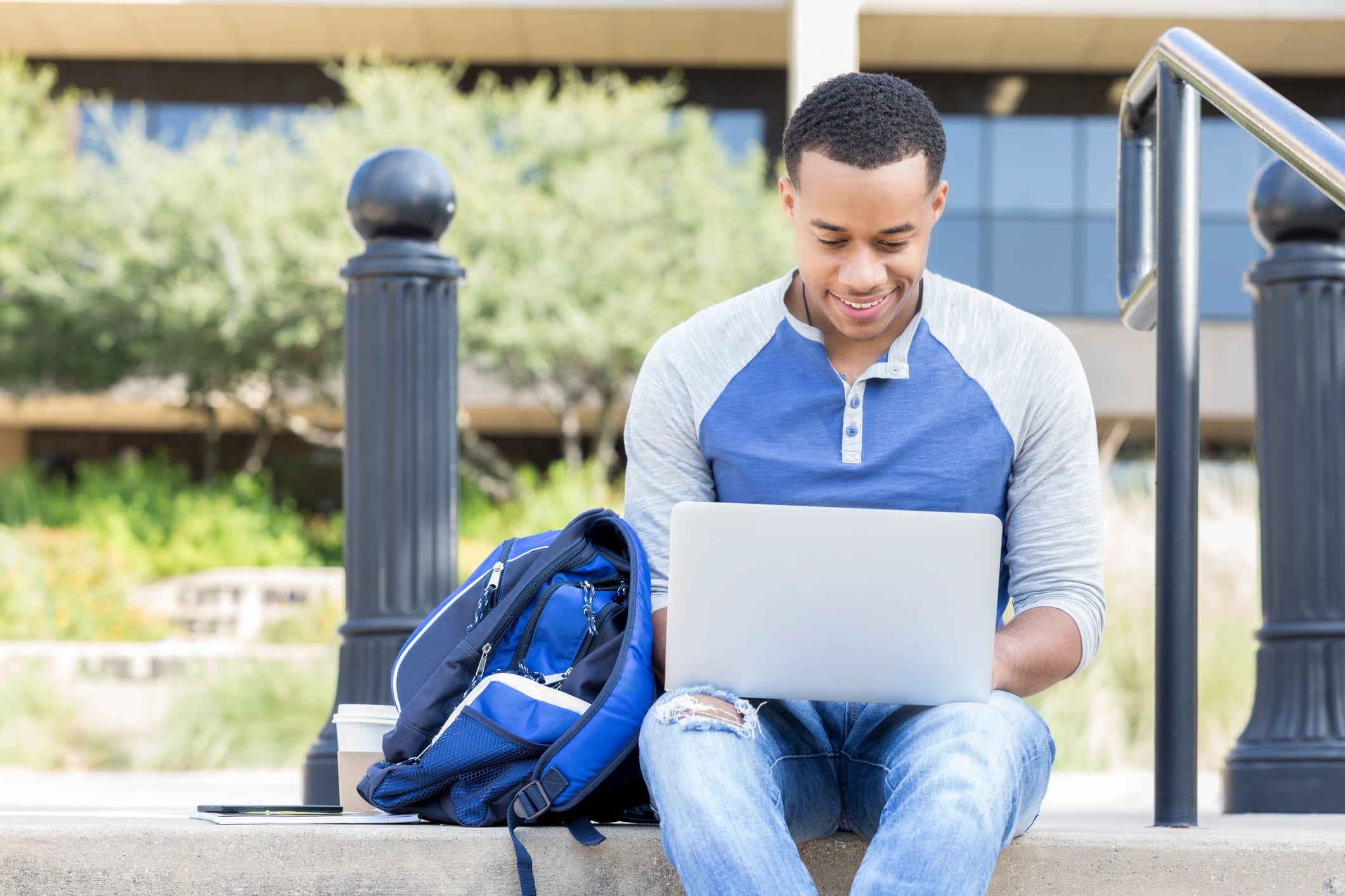 College Student With Backpack