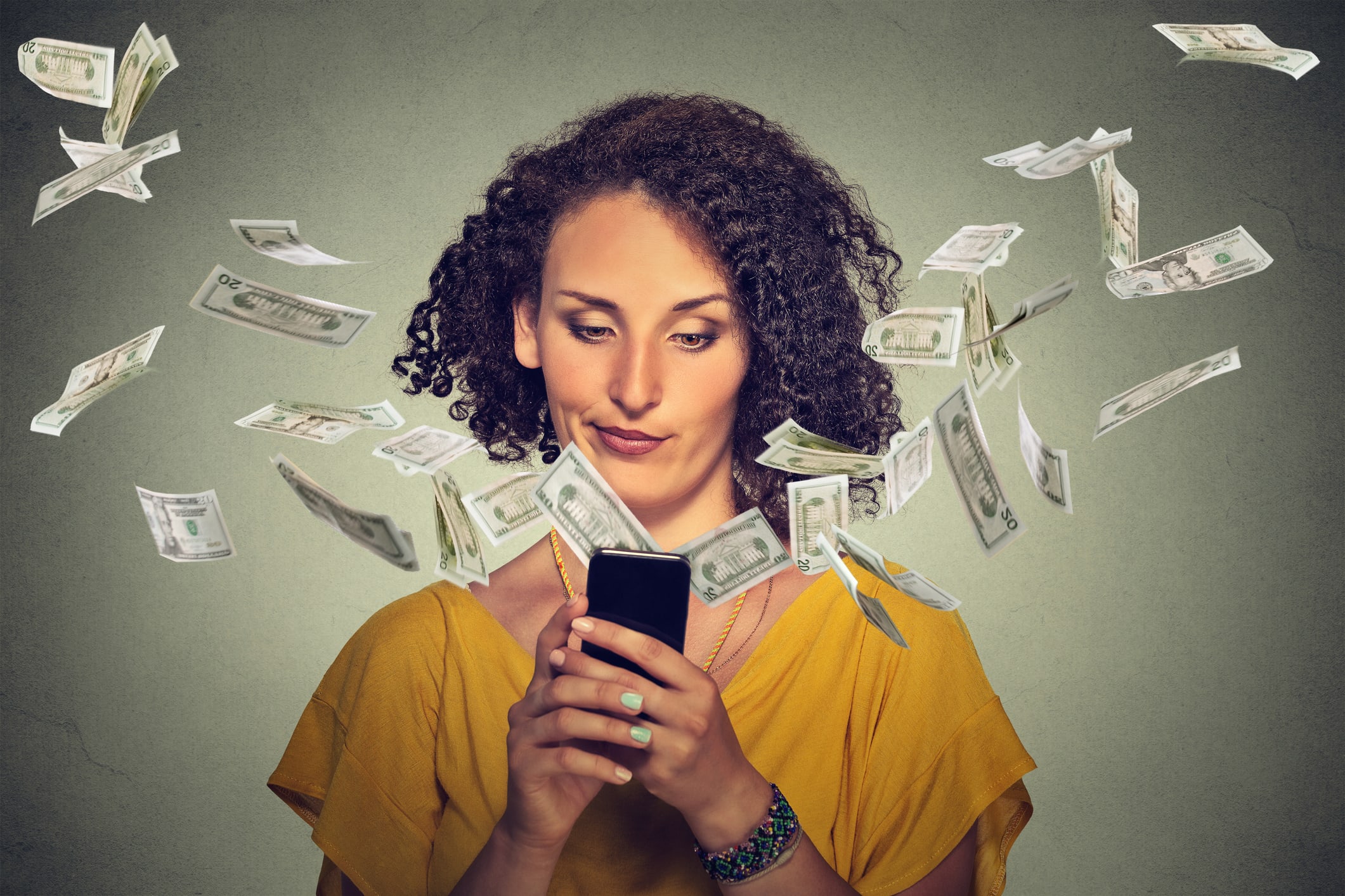 bills flying out of phone