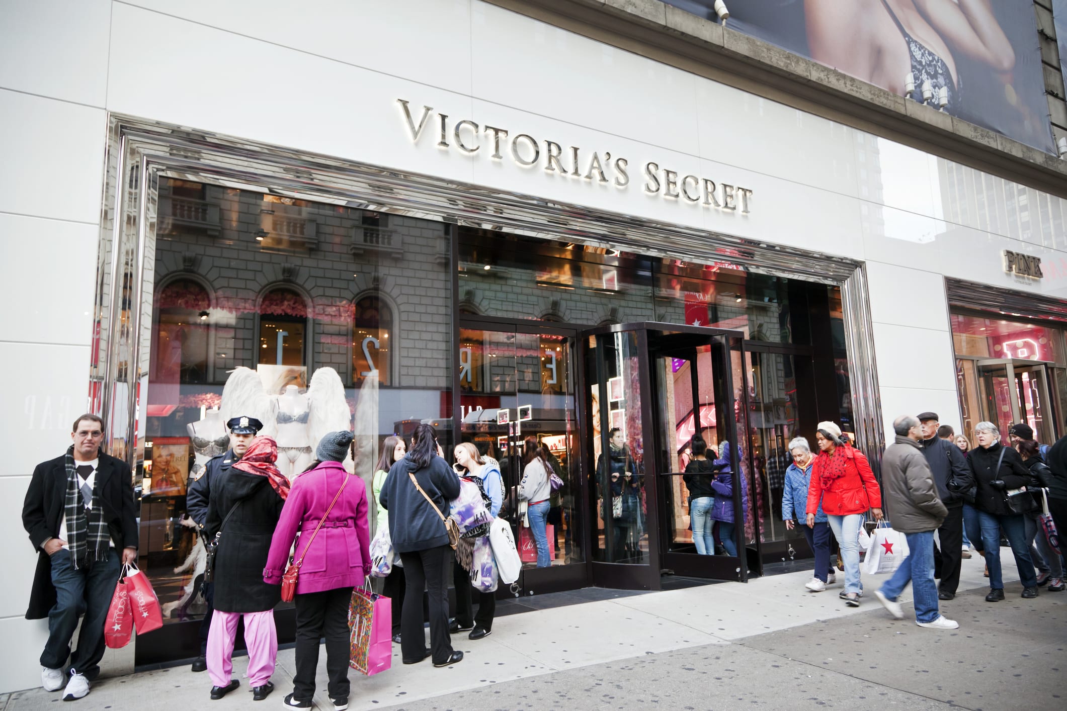 Outside Victoria's Secret store
