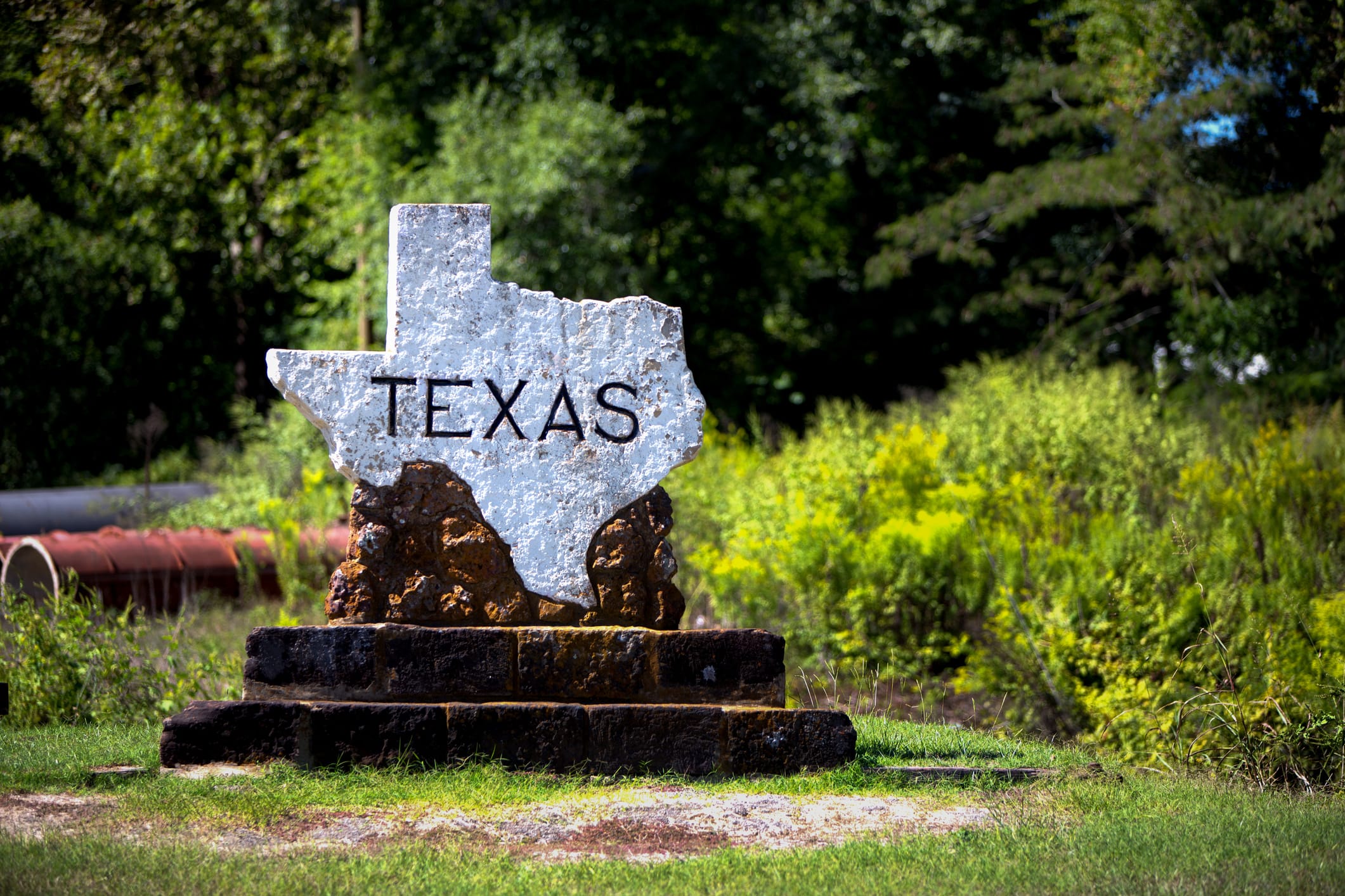 Texas State Line Marker