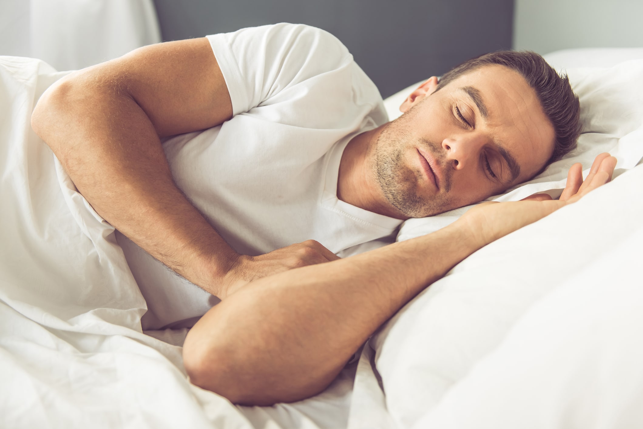 person sleeping on side