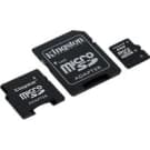 Kingston 8 GB microSDHC Class 4 Flash Memory Card with SD and miniSD Adapters SDC4/8GB-2ADP for $10