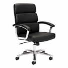 HON Traction Executive Task Chair - Mid Back Leather Computer Chair for Office Desk, Black (VL103) for $284