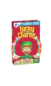 General Mills Cereal at Amazon. Save on over 70 boxes of cereal, such as the Lucky Charms 18.6-oz. Family Size Cereal for $3.99 after the on page coupon and Subscribe & Save (a buck under your local Walmart or Target). Plus, get an extra 5% off via Su...