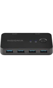 Insignia 4-Port USB 3.0 Switch. It's a great price for a basic USB switch. Most stores charge at least $33 for a similar item.