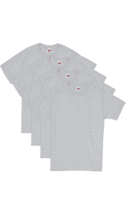 Hanes Men's Essentials Short Sleeve T-Shirt 4-Pack. That's just over $2 each.