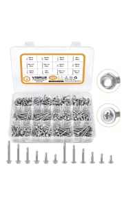 Vigrue 400-Piece #8 x 1/2" to 1-1/2" Self-Drilling Screw Assortment. Coupon code "EF6SRIC7" drops the price to $13, an all-time low for this set.