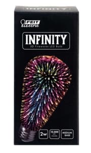 Feit Electric Infinity 3D Fireworks Effect LED Light Bulb. You'd pay about $12 at Amazon.