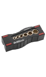 Milescraft DrillBlock Handheld Drill Guide. That's a buck less than Lowe's and the best price we could find.