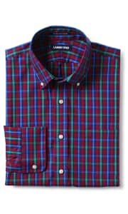 Lands' End Men's Pattern No-Iron Supima Pinpoint Button-Down Collar Dress Shirt. Save a total of $51 by applying coupon code "GREET" at checkout.
