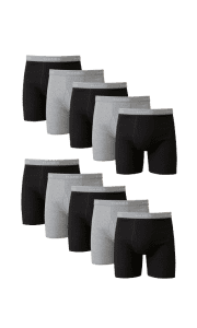 Hanes Men's Tagless Boxer Briefs 10-Pack. Get these comfort flex underwear for $2 below the next best price we could find when you apply code "MEMDAY15OFF."