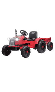 Kids' 12V 3-Speed Ride-on Tractor with Trailer. You'd pay between $200 to $300 for similar at other stores.