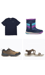 Merrell Outlet. Shop men's shoes from $29.95, women's full-zips from $33.95, plus kids' boots, T-shirts, sandals, and more.