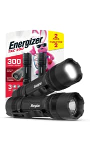 Energizer LED Tactical Flashlight 2-Pack. Clip the on-page coupon to get this price.
