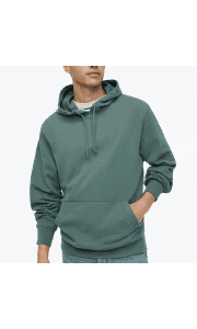 J.Crew Factory Men's French Terry Hoodie. Coupon code "WOW60" cuts it to $38 off list price.