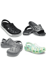 Crocs Sale at eBay. Coupon code "JULYSAVINGS" stacks the extra savings on top of the automatic multi-buy discount &ndash; after all the discounts, two pairs of adult clogs start from $35.98.