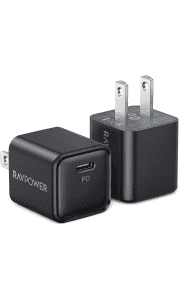RAVPower 20W USB C PD Wall Charger 2-Pack. Apply coupon code "DNLPC15" to get $2 under our February mention, $19 off, and the best deal we've seen.