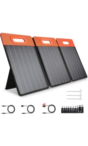 GoLabs Generators & Solar Panels at Woot. Take your pick from two generators (each in two colors), or the pictured GoLabs SF60 60W Portable Solar Panel which has dropped to $85.99 (half what you'd pay at Amazon).