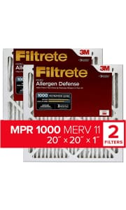 Filtrete 20x20x1 Micro Allergen Defense AC Furnace Air Filter 2-Pack. Clip the $5 off on page coupon and checkout via Subscribe and Save to get this deal.