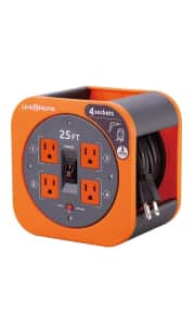 Link2Home 25-Foot 16/3 Extension Cord Storage Reel. It's $10 less than you would pay at Home Depot.