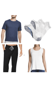 $10 Deals at Hanes. Save on select tank tops, shorts, T-shirts, socks, and sleepwear priced up to $20 off. Even better, coupon code "SUNNY" takes an extra 10% off.
