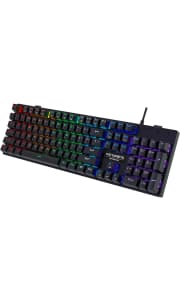 RisoPhy Backlit Wired Mechanical Gaming Keyboard. Apply coupon code "50GTN7YU" for a savings of $14.