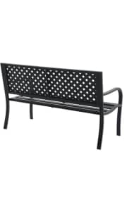 Mainstays Steel Bench. That's a $10 savings on this bench, which is hard to find in-stock elsewhere.