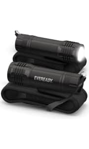 Eveready LED Tactical Flashlight 2-Pack w/ Holsters. It's a buck under our July mention, a savings of $11 off list, and the lowest price we've seen.