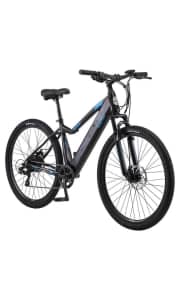 Schwinn Boundary 29" 7-Speed Electric Mountain Bike. That's $300 off and the lowest price we could find for a Schwinn electric bike. (A similar model goes for $1,088 at Target.)