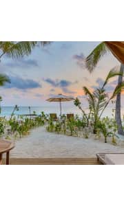 5-Night Maldives Stay in 5-Star Sunset Beach Villa. That's the best deal for this beach villa stay by $1,690 - plus, you'll get daily breakfast, an overwater lunch, complimentary use of snorkeling gear, and discounted additional nights.