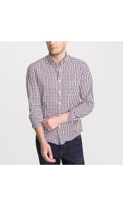 J.Crew Factory Men's Gingham Regular Flex Casual Shirt. Apply coupon code "WOW60" to take $58 off and get a great deal on a brand name men's shirt.