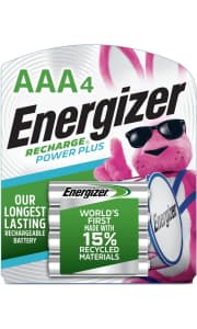 Energizer Rechargeable AAA Batteries 4-Pack. Check Subscribe & Save and clip the on-page coupon to get this price. You'd pay $5 more elsewhere.