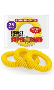 Superband Mosquito Repellent Bracelet 25-Pack. That's $4 less than you'd pay for this quantity of a similar band at your local Lowe's.
