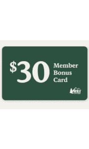 $30 REI Gift Card. Add $50 of merchandise to your cart alongside a lifetime REI co-op membership for $30 and you will receive a bonus $30 REI gift card emailed for use on a future purchase. Thanks to the gift card, it's like getting the membership for...