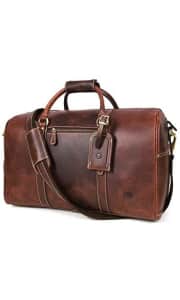 Aaron Leather Bags & Accessories. Most of these are at least 50% under what Aaron Leather charges directly. Pictured is the Aaron Leather Goods 20" Leather Travel Duffle Bag for $94.99, a low by $47.