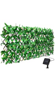 Gnomiya Faux Ivy Solar LED Privacy Fence Screen 2-Pack. Apply coupon code "D9HSFOOZ" for a savings of $36.