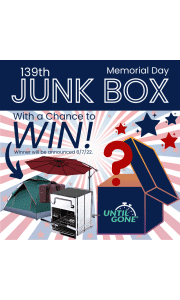 Memorial Day Junk Box. Need more junk around the house? This is the box to have. We don't know what's in it, but you'll save $80 off list if you buy it.