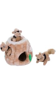 Outward Hound Hide-a-Squirrel Squeaky Dog Toy. The next best is a buck more at Walmart.