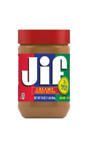 Jif 16-oz. Creamy Peanut Butter 3-Pack. Clip the on-page coupon to save around $2 compared to buying this in local stores.