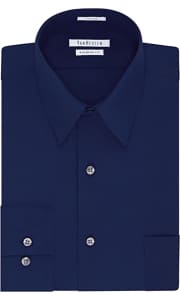 Van Heusen Men's Regular Fit Poplin Solid Dress Shirt. Clip the on-page coupon to drop it to $9.56, at least 50% less than we could find anywhere else.
