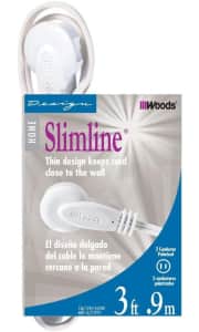 Woods Slimline Flat Plug 3-Foot Extension Cord. That is a $10 drop from the list price.